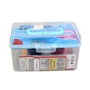 태극 사각통 반짇고리 바늘 옷 수선 실 바느질