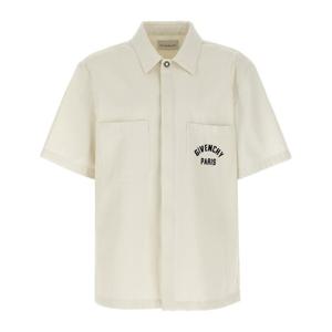 지방시 로고 자수 반팔 셔츠 BM615H164P 105