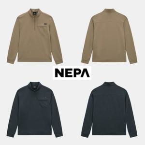 [네파] 남성 봄 가을 멜란지 조직감 긴팔 집업 티셔츠 7K55461