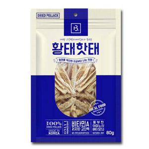 애견간식 황태 핫태 80g 6팩 1세트 애견동결건조간식 강아지동결건조간식 강아지간식 애견간식 애견황태육포 강아지황태육포 애견황태간식 반려견간식