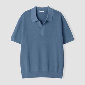 [리빌모아]남자 하찌 와이넥 세미 오버 반팔 니트티 AS-KNH-Q018