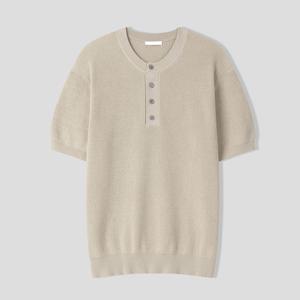 [리빌모아]남자 레귤러 하찌 헨리넥 반팔 니트티 AS-KNH-Q017-회