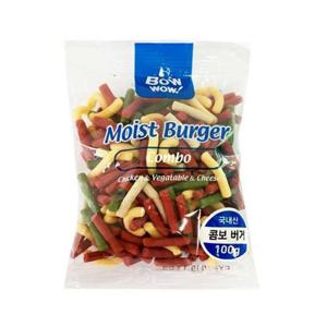 바우와우 모이스트 콤보버거 100g 20팩 1타 애견간식 강아지간식 반려견간식 애견져키 강아지져키 반려견져키 애견훈련간식 강아지훈련간식