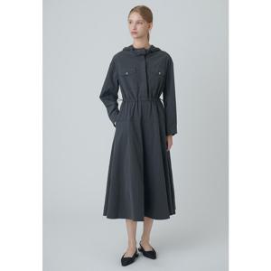 [샤틴]허리 스트링 후드 롱 원피스/S243M656_CC