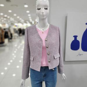 [비지트인뉴욕]브이넥 봄신상 트위드자켓 VB3JK30 M_US