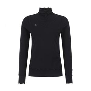 여성 스마일 패치 레이러드 티셔츠 521E3TI103BK