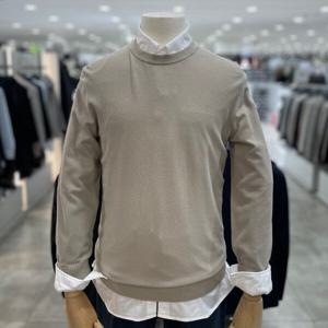 [지오지아]양두 긴팔 풀오버 라운드 니트_ABF1ER1101_LBE_DG