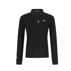 여성 스마일 솔리드 카라 티셔츠 521E3TO201BK