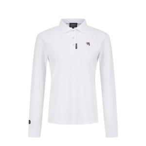 여성 스마일 솔리드 카라 티셔츠 521E3TO201WH