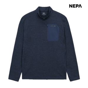 네파 [택가 149,000]남성 봄 가을 멜란지 포켓 집업 긴팔 티셔츠 7K55404