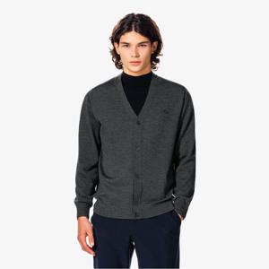 라코스테 공식 남성 브이넥 소방모 가디건 AH797E-55N 050