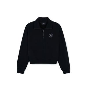 MLB긴팔티 GQC 3FMTB0344-50BKS 베이직 원형로고 크롭 반집업 맨투맨