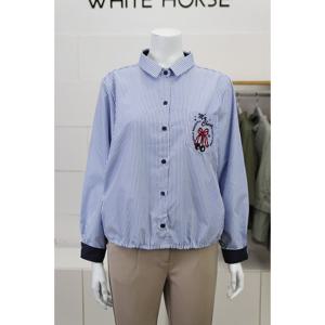 [화이트호스]줄지자수 블라우스 A253214