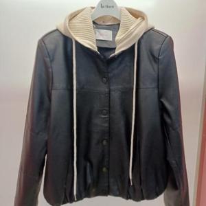 Latium HC06 크롭 라이더 레더 페이커 탈부착 후드 쟈켓형 벌룬가죽점퍼 T2533jp03B1