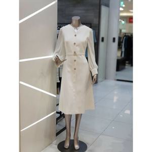 [미니멈]MARIO버튼장식 시스루 슬리브 원피스 MYCGWO8040