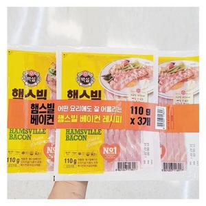 [CJ] 햄스빌 베이컨 (110gx3) 43347