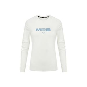 [미즈노(스포츠)]여성용 폴리스판 피치가공 기모 기능성 긴팔티셔츠 아이보리 32YA470048