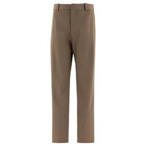 LOEWE S540Y04XIF6975 KHAKI BROWN Cotton and silk trousers