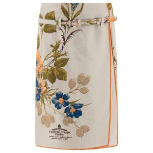 PRADA P168KK S OOO15IWF0934 Printed silk twill skirt