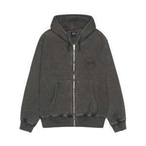 스투시 웨어 집 후드 피그먼트 다이드 블랙 1975119