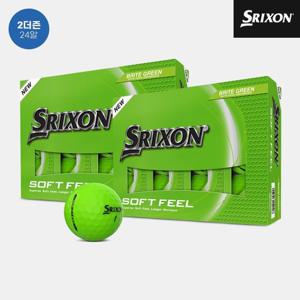 [2더즌 24알]던롭코리아 정품 스릭슨 소프트 필 14 브라이트 골프볼[남여공용][그린][2피스]