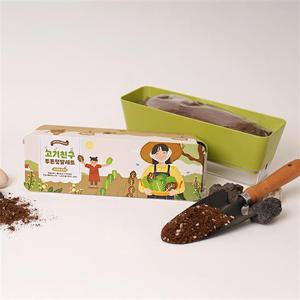 (꿈쟁이) 고기친구 투톤텃밭세트 미니식물 화분 식물 씨앗 텃밭