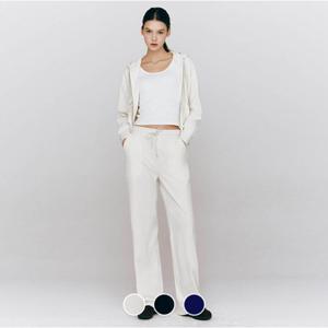 [지오다노]여성 간절기 벨벳 스트레이트핏 바지 415524