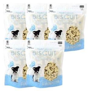 반려견비스켓 강아지 구운 비스켓 밀크 칼슘맛 220g 5P 노즈워크