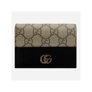 구찌 658610 17WAG 1283 GG 마몬트 배색 카드 지갑 블랙