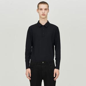 [링스본사] 남성 자카드 소재 요꼬에리 티 L11C3TO013_BK