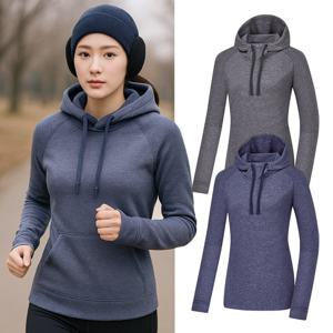 콜핑 여성 보온 스트라이프 등산 긴팔 후드 티셔츠 KSC452ST6W