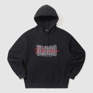 엄브로후드티 LQC UP421CHDN4-BLK 기모 레터링 후드 티셔츠 / BLACK