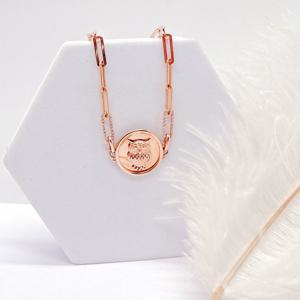 오팔하우스 14k 럭셔리한 부엉이 클립 체인 팔찌 OPDLB1318