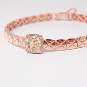 오팔하우스 14k 럭셔리한 옐로우 큐빅 팔찌 OPGDB341