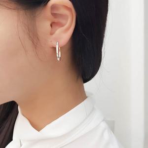 오팔하우스 14k 에폭 타원형 원터치 귀걸이 OPDLE3876