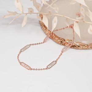 오팔하우스 14k 투톤 러브 이니셜 팔찌 OPGDB108