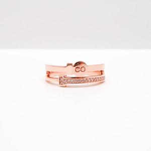 오팔하우스 14k 럭셔리 T 레이어드링 OPGDR1818