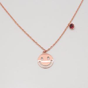 오팔하우스 14k 루비큐 스마일 목걸이 OPGDN301
