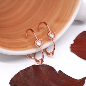 오팔하우스 14k 양면 하트 원터치 귀걸이 OPNIE3327