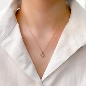 오팔하우스 14k 자개 하트 목걸이 OPDLN6035