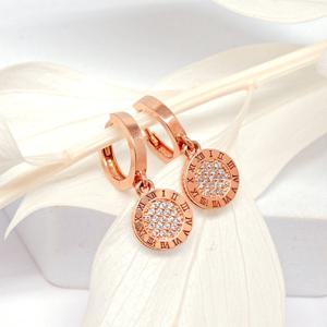 오팔하우스 14k 로마숫자 서클 큐빅 원터치 귀걸이 OPDLE3090