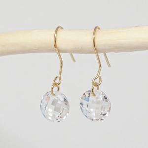 오팔하우스 14k 컷팅 큐빅 후크 귀걸이 OPPE0125