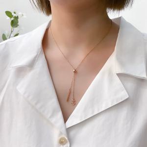 오팔하우스 14k 앵커 앤 스틱 투웨이 드롭 목걸이 OPGDN0362