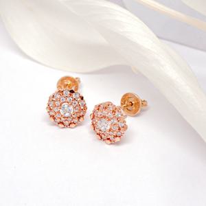 오팔하우스 14k 화사한 꽃 큐빅 귀걸이 OPDLE0675