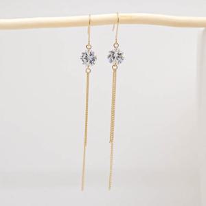 오팔하우스 14k 큐빅 후크 드롭 귀걸이 OPPE0143