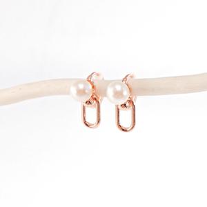 오팔하우스 14k 클립 진주 원터치 귀걸이 OPNIE4600-1