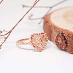 오팔하우스 14k 하트 코인 반지 OPDLR5049