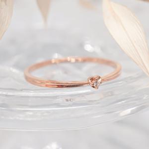 오팔하우스 14k 하트 큐빅 반지 OPDJR5352