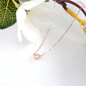 오팔하우스 14k 하트 큐빅 목걸이 OPPKN134