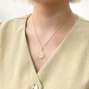 오팔하우스 14k 오버사이즈 서클 컷팅 목걸이 OPDLN2995